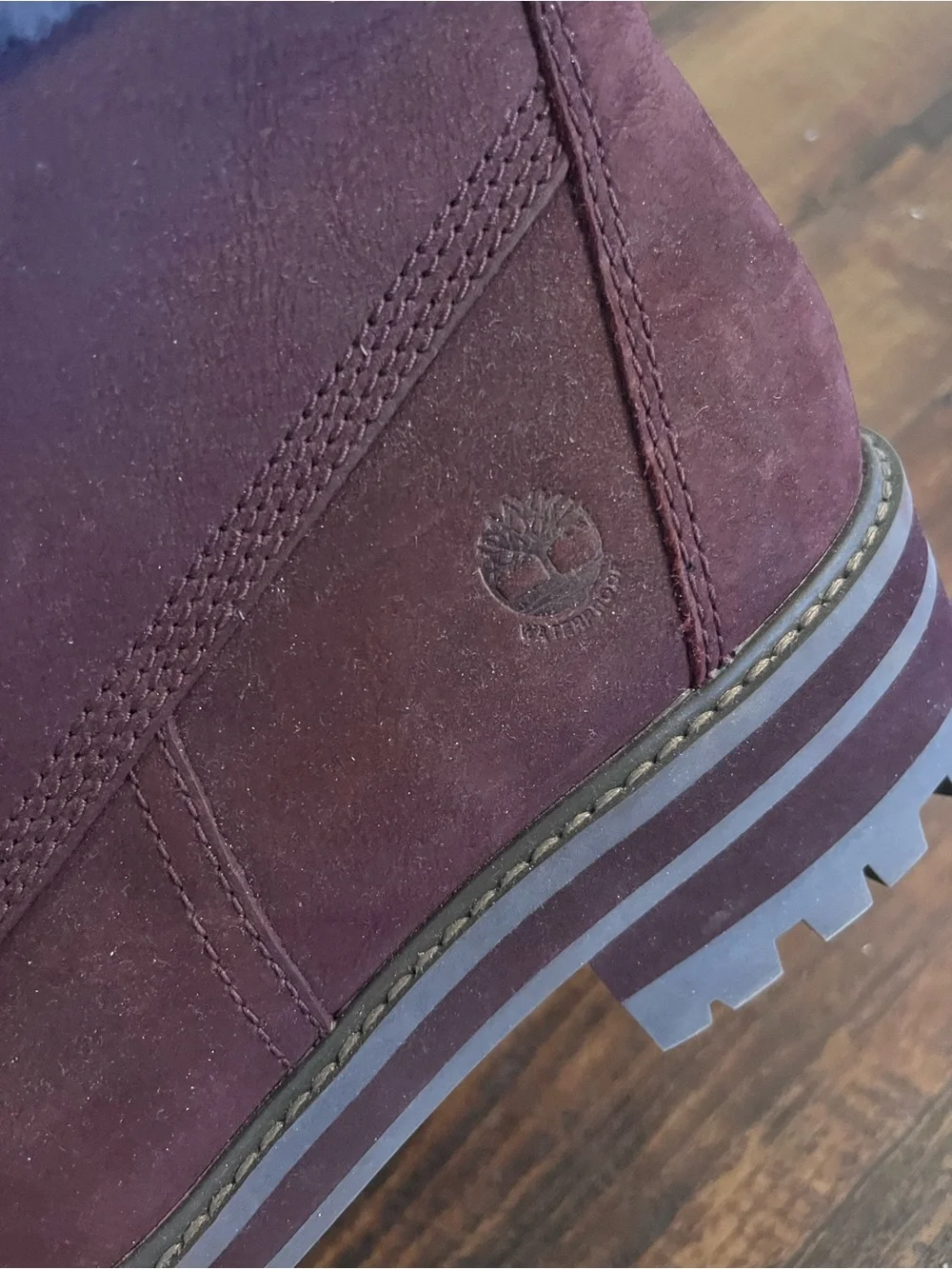 Women's Faux-Fur Lined Suede Lace-Up Boots - Burgundy